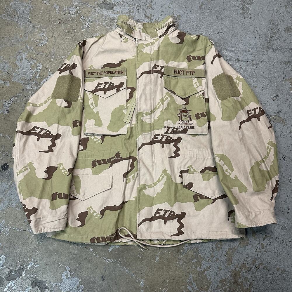 Fuct x FTP F*ck The Population M65 Desert Camo Field Jacket Sz M Army Military